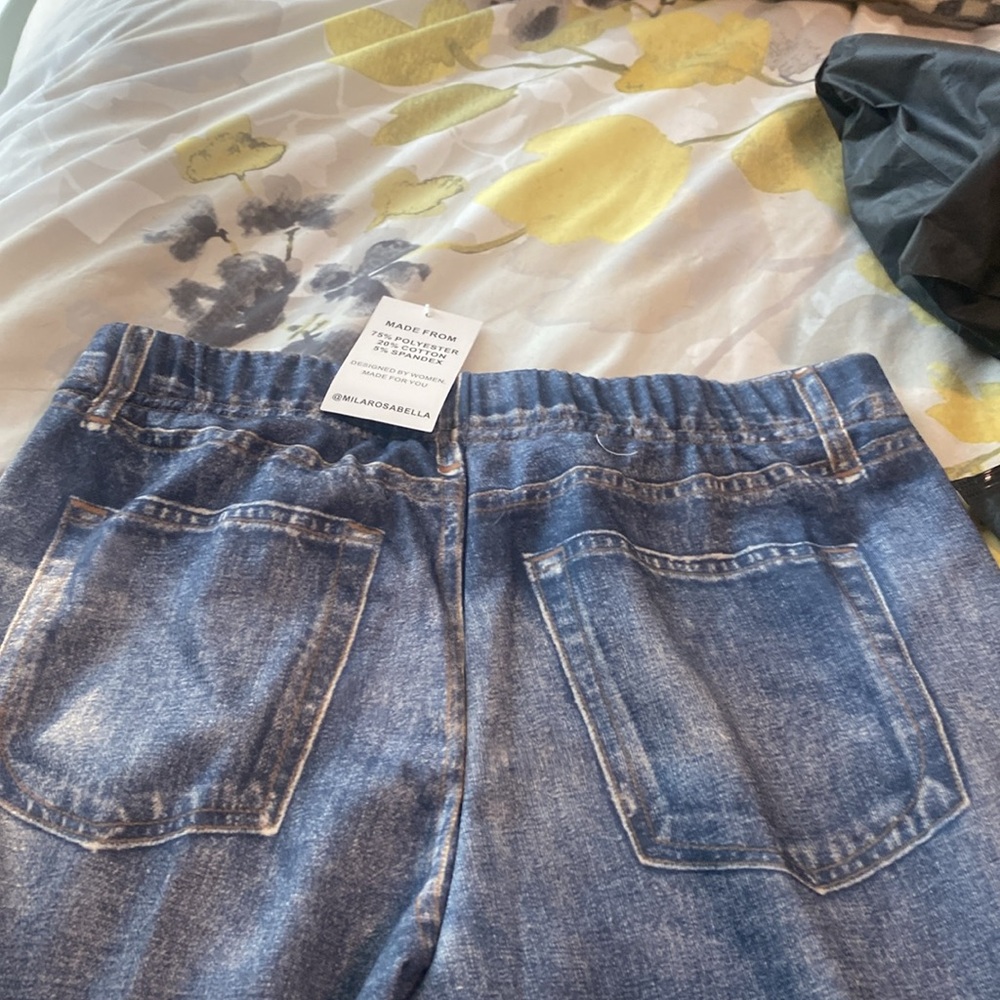 Stylish Wide Leg Denim Pants - Picture 5 of 6